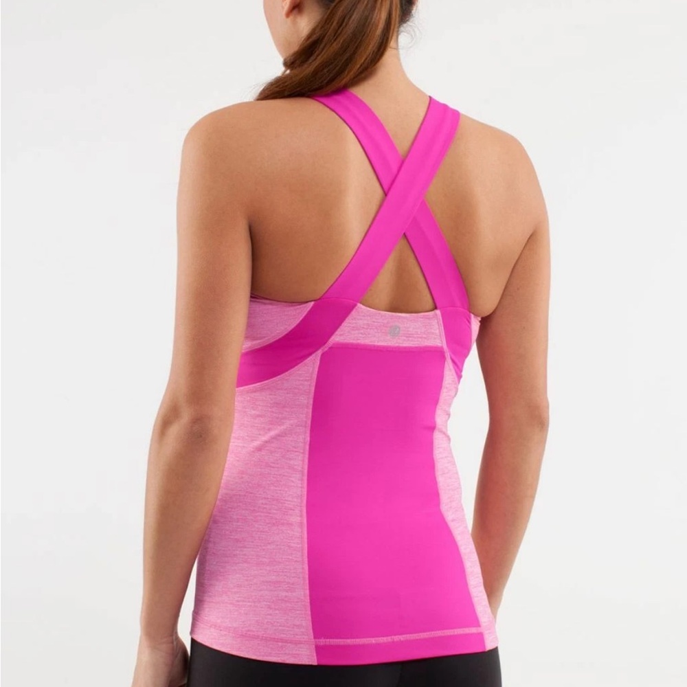 LULULEMON push your limits tank hot pink size 4